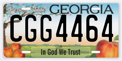 GA license plate CGG4464