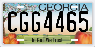 GA license plate CGG4465