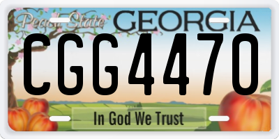 GA license plate CGG4470