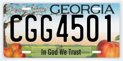 GA license plate CGG4501