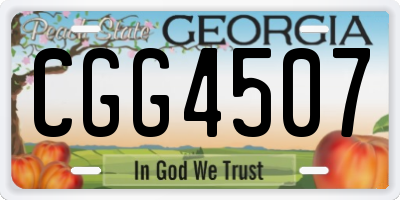 GA license plate CGG4507