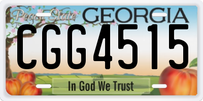 GA license plate CGG4515