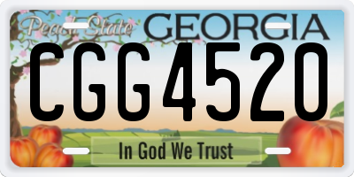 GA license plate CGG4520