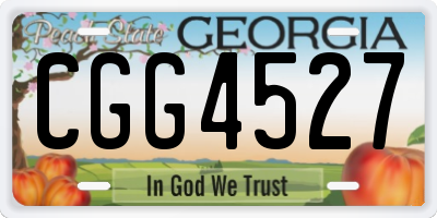 GA license plate CGG4527