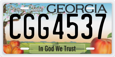 GA license plate CGG4537