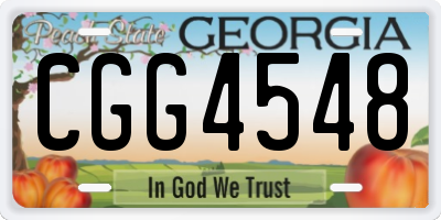 GA license plate CGG4548