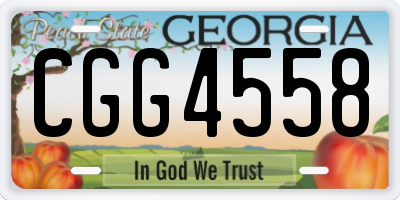 GA license plate CGG4558
