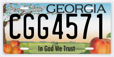 GA license plate CGG4571
