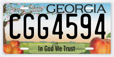 GA license plate CGG4594