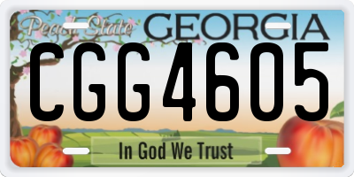 GA license plate CGG4605