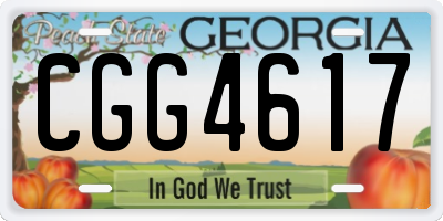 GA license plate CGG4617