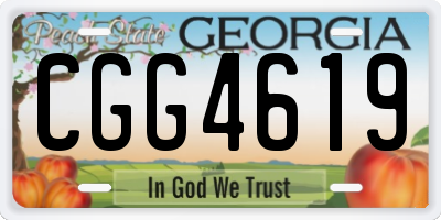 GA license plate CGG4619