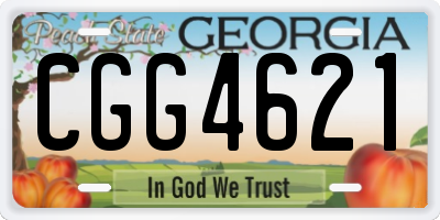 GA license plate CGG4621