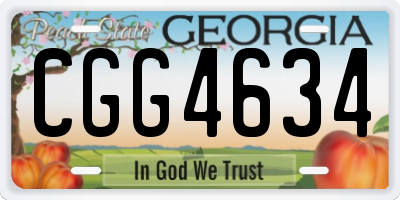 GA license plate CGG4634
