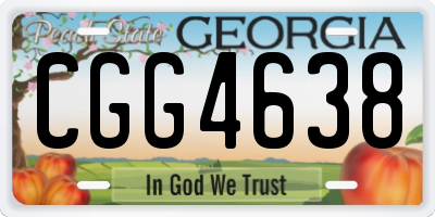 GA license plate CGG4638