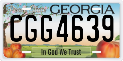 GA license plate CGG4639