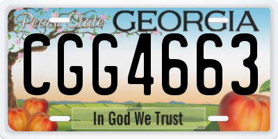 GA license plate CGG4663