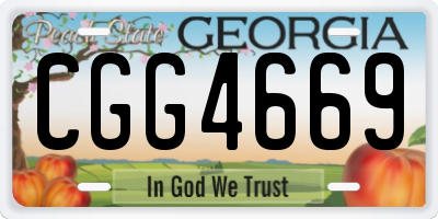 GA license plate CGG4669