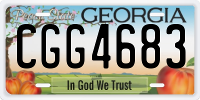 GA license plate CGG4683
