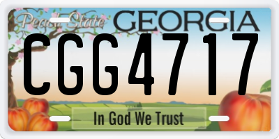 GA license plate CGG4717