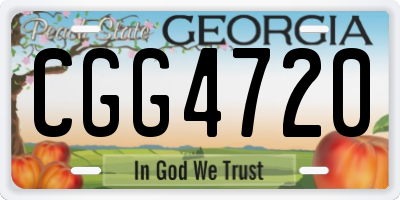 GA license plate CGG4720