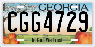 GA license plate CGG4729