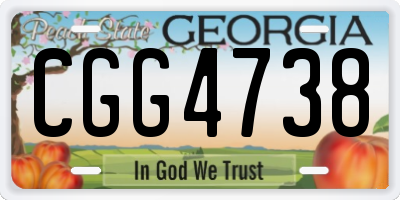 GA license plate CGG4738