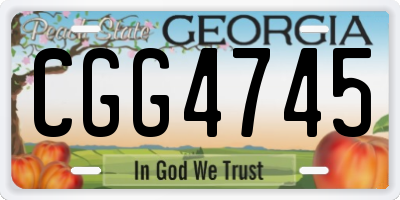 GA license plate CGG4745
