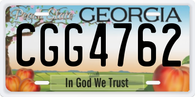 GA license plate CGG4762