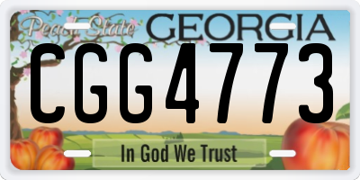 GA license plate CGG4773