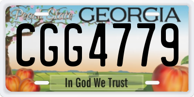 GA license plate CGG4779