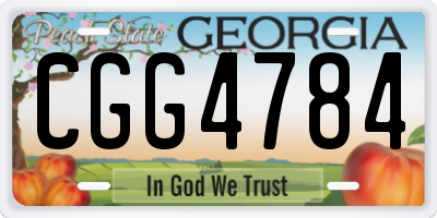 GA license plate CGG4784