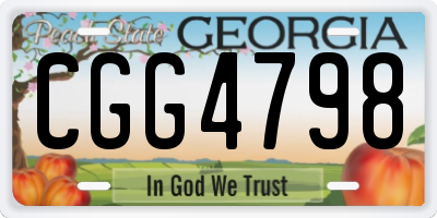 GA license plate CGG4798