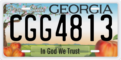 GA license plate CGG4813
