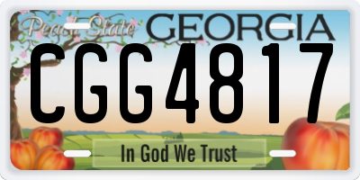 GA license plate CGG4817