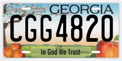 GA license plate CGG4820