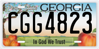 GA license plate CGG4823