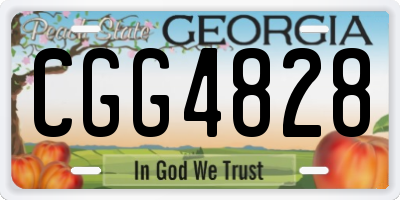 GA license plate CGG4828
