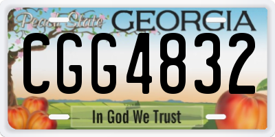 GA license plate CGG4832