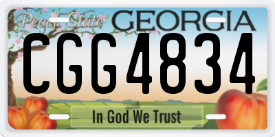 GA license plate CGG4834