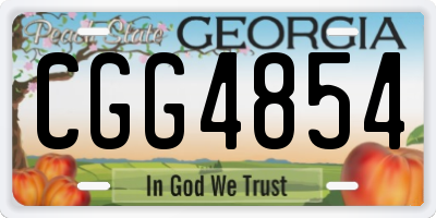 GA license plate CGG4854