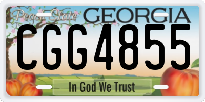 GA license plate CGG4855