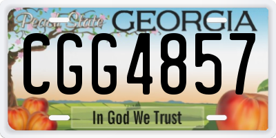 GA license plate CGG4857