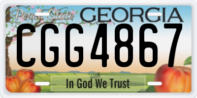 GA license plate CGG4867