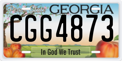 GA license plate CGG4873