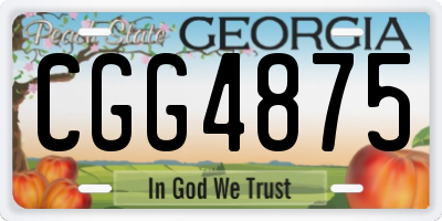 GA license plate CGG4875