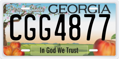 GA license plate CGG4877