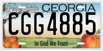 GA license plate CGG4885