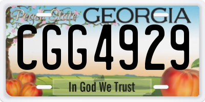 GA license plate CGG4929