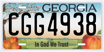 GA license plate CGG4938